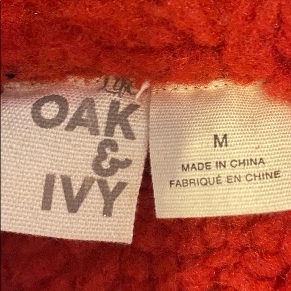 Red Teddy Bear Jacket Oak and Ivy size M - Picture 5 of 6